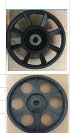 The driven pulley of cement mixer